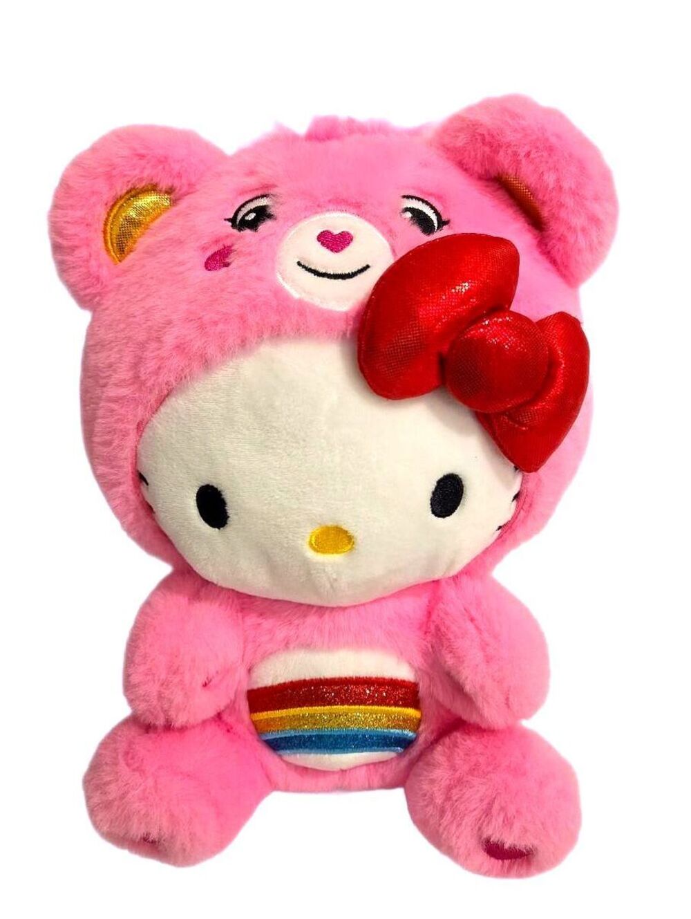 Hello Kitty x Care Bears Cheer Bear Pink Plush Basic Fun Sanrio 2023